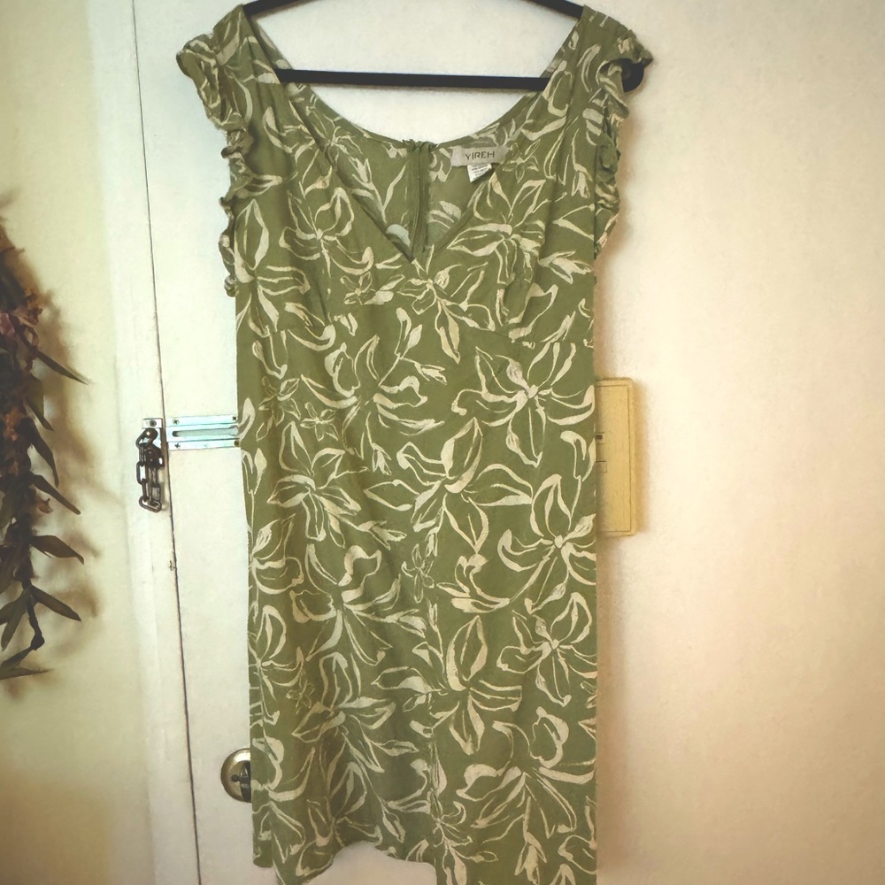 Yireh 2XL Green shirt dress